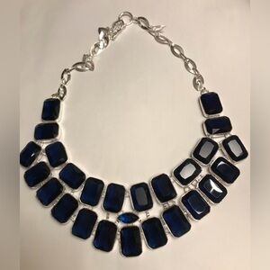 Tourmaline Tanzanite Stamped 925 Sterling Silver Necklace